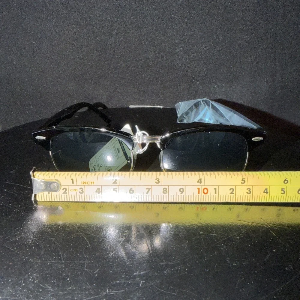 OWL Half Frame Sunglasses /Black Silver Frame /Black Lens. UV400